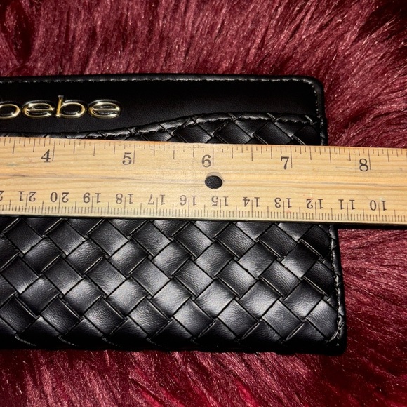 Bebe Black Kiara Woven Wallet - Picture 10 of 16